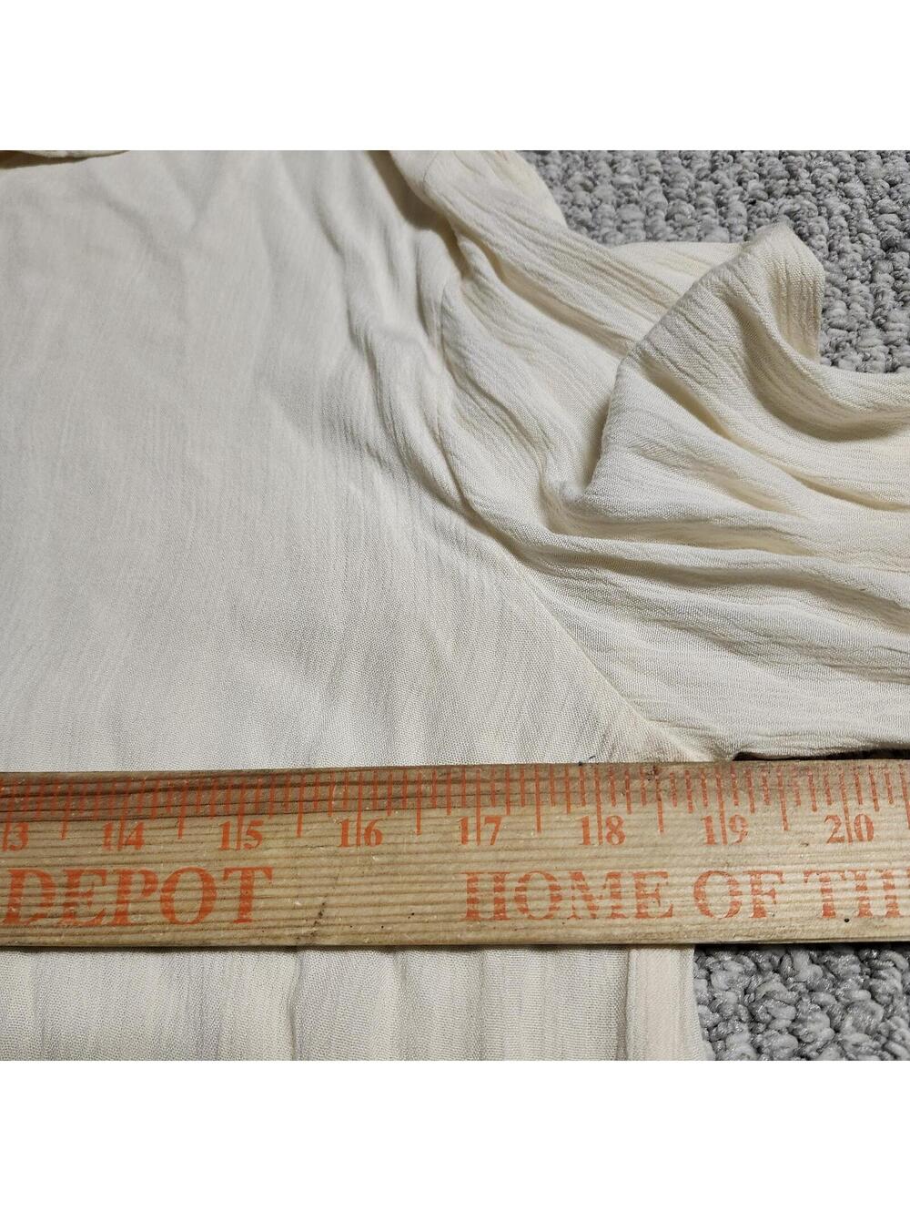 Salty Lemon Cream Button-Down Long Sleeve Shirt Dress Size Small NWT - Picture 2 of 9